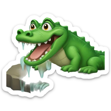 crying alligator sticker