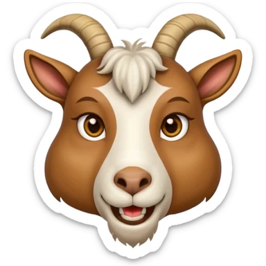 goat with grass in his mouth sticker