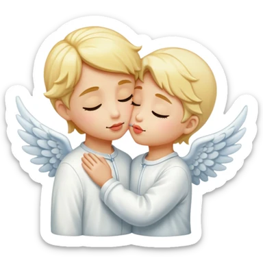 Sweet angelic kiss emoji sticker