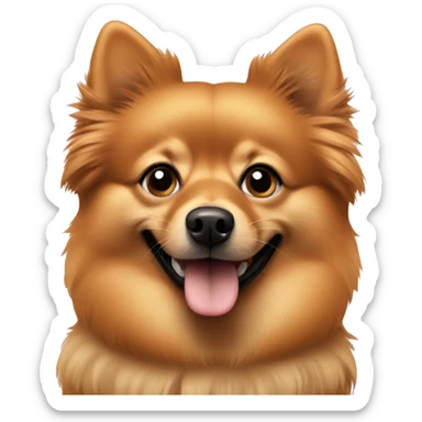 Caramel German Spitz sticker