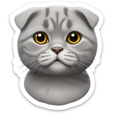 Gray Scottish fold sticker