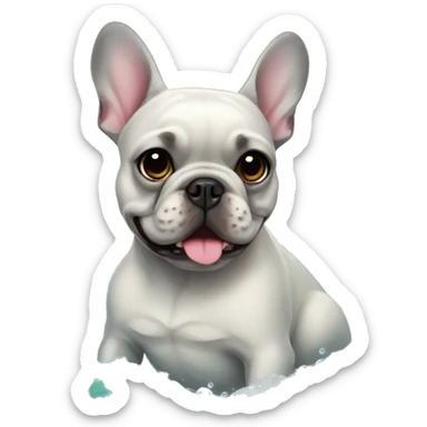 French bulldog mermaid sticker
