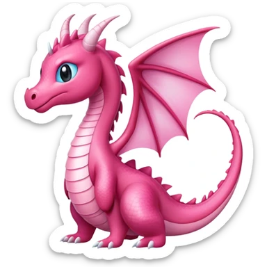Pink Dragonair, full body sticker