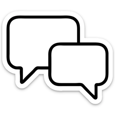 two speech bubbles sticker