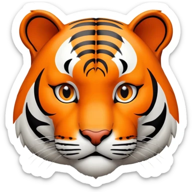 thinking tiger face with question mark for Twitch emote sticker
