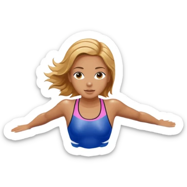 girl swimming athlete sticker