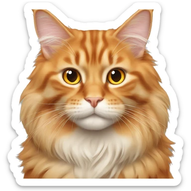 Orange cat maine coon sticker