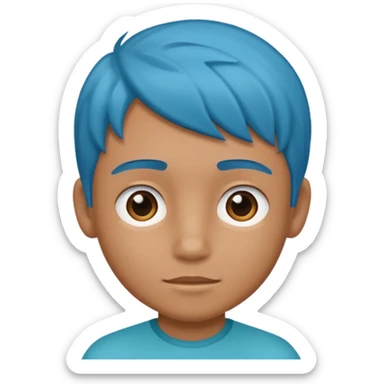 A profile imogi that is blue and aqua color and with  texxure a boy one something like that sticker