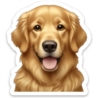Golden retriever gold sticker