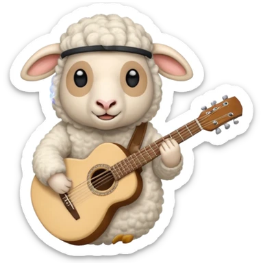 sheep guitarist sticker