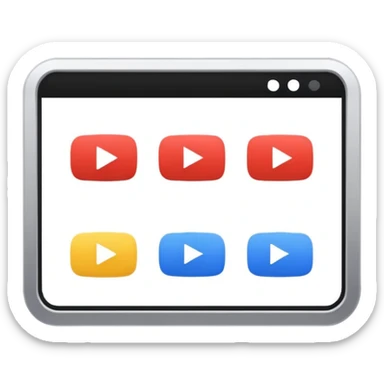 youtube interface in browser sticker