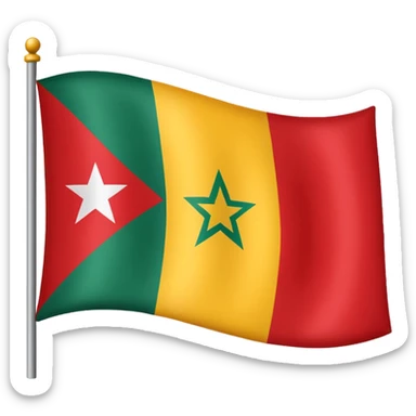 🇹🇬 du noir à la place du vert et du rouge à la place du jaune « drapeau du togo  sticker