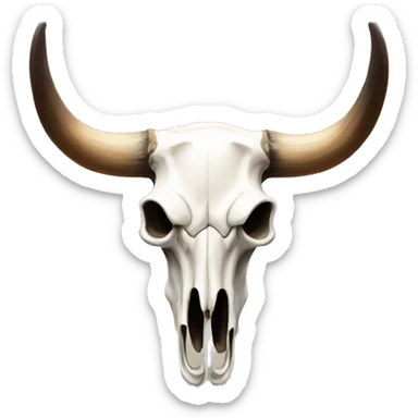 longhorn bull skull sticker