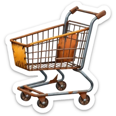 shopping cart broken sticker