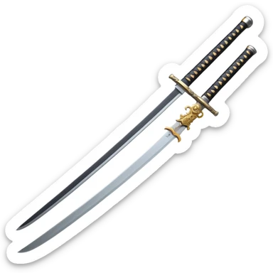Famous Katana,on blade full chinese names. sticker