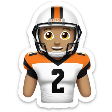 joe burrow as a cincinnati bengal sticker