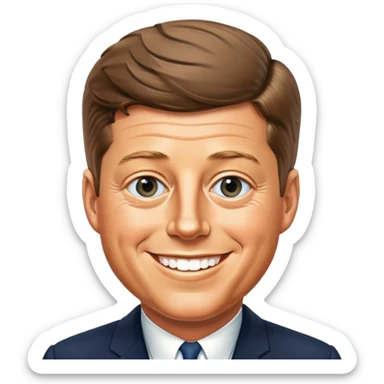 Portrait of John F. Kennedy sticker