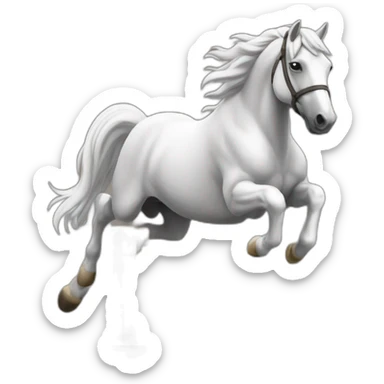 Cheval qui saute un obstacle sticker