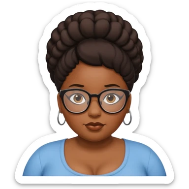 ugly black girl with glasses and fat butt sticker