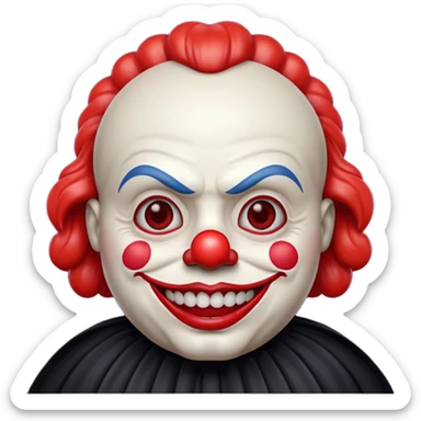Darth Vader dressed as clown emoji   sticker
