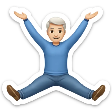 Along the line of Ludacris' song "Roll out", create an animated emoji of a grown white man rolling out. sticker