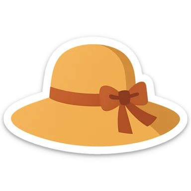 Flat design style Sophie hat sticker