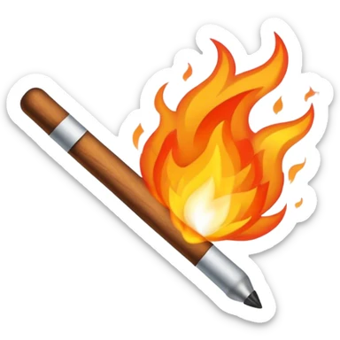 Blunt on fire sticker