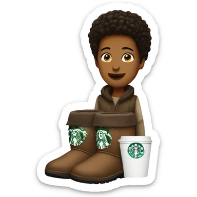 Starbucks and uggs sticker