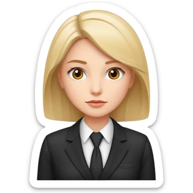 business woman realistic sticker