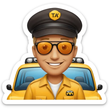taxi driver sticker