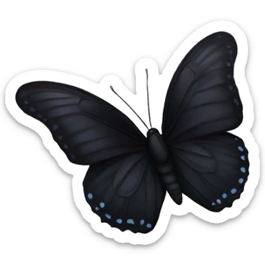 Black butterfly sticker