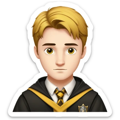 Cedric Diggory in harry potter, wear hogwarts Hufflepuff uniform sticker