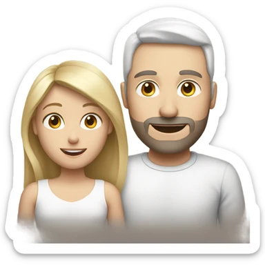  family -dad+white +dark hair, mom+ white+long blonde hair and son+white+dark hair sticker