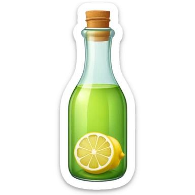 Green lemon juice bottle sticker