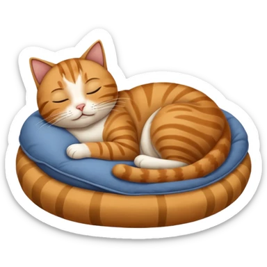 Cat going to bed sticker
