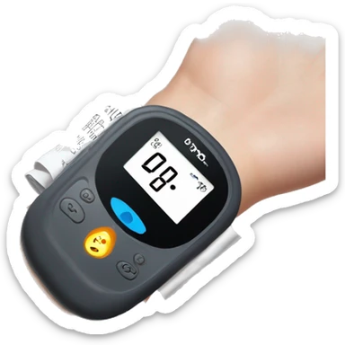Diabetic Glucose Monitor Dexcom G6 on arm sticker