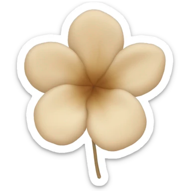 beige flower petal sticker