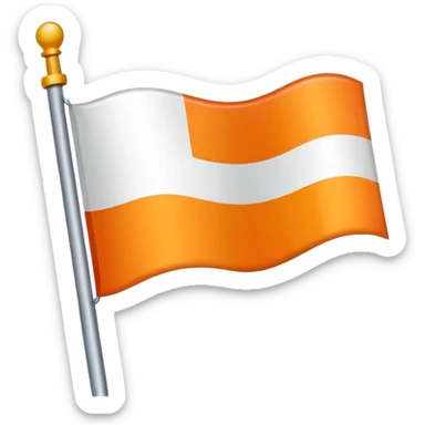 a flag with these colours: 🧡 sticker