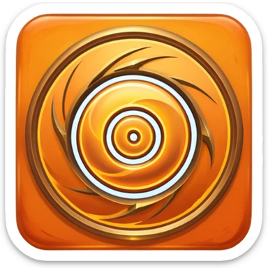 The Heathstone spiral logo but orange sticker