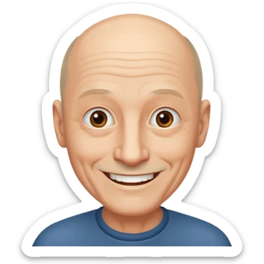 Homme 60 ans presque chauve sticker