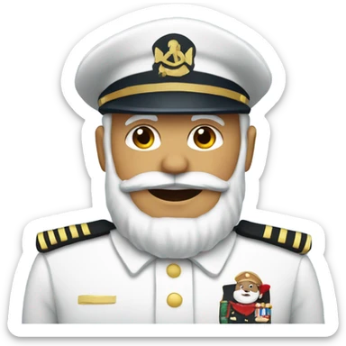 Santa in a marine uniform sticker