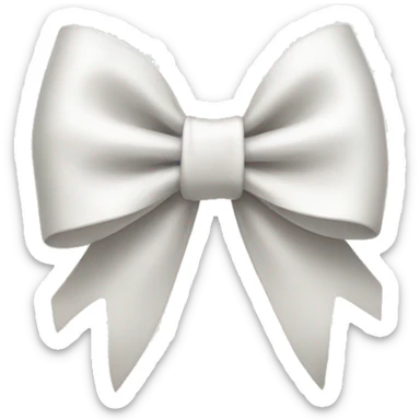 white bow sticker