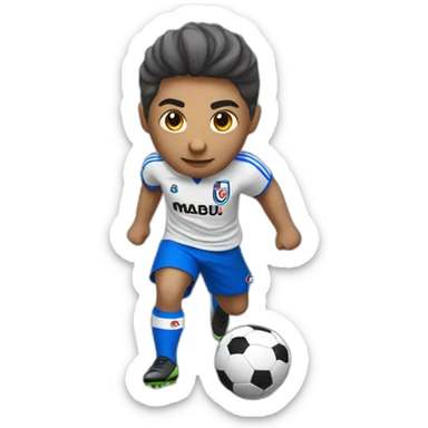 Person playing soccer with the T-shirt of the colo colo de chile sticker