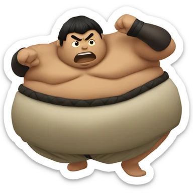 Sumo fight with a indian sticker