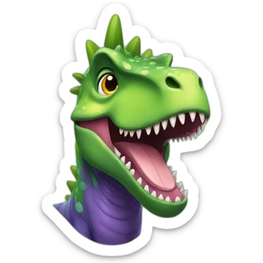 dinosaur crowned sticker