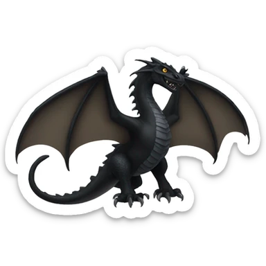 Black wyvern sticker