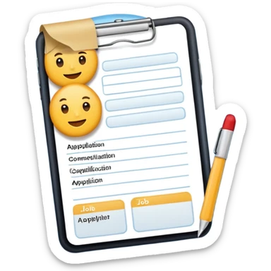 Job application sticker