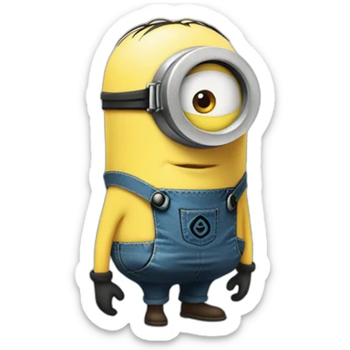 minion cansado sticker