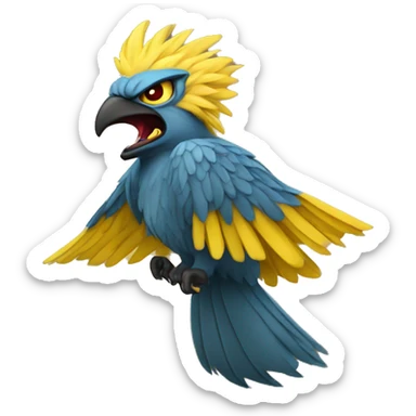 mad yellow myth thunderbird sticker