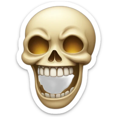Skull laughing crying sticker